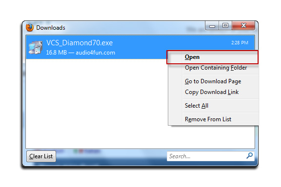 Fig 07: Download Window - Start Installation